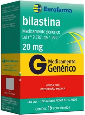 BILASTINA 20MG CX 15 COMP EUROFARMA