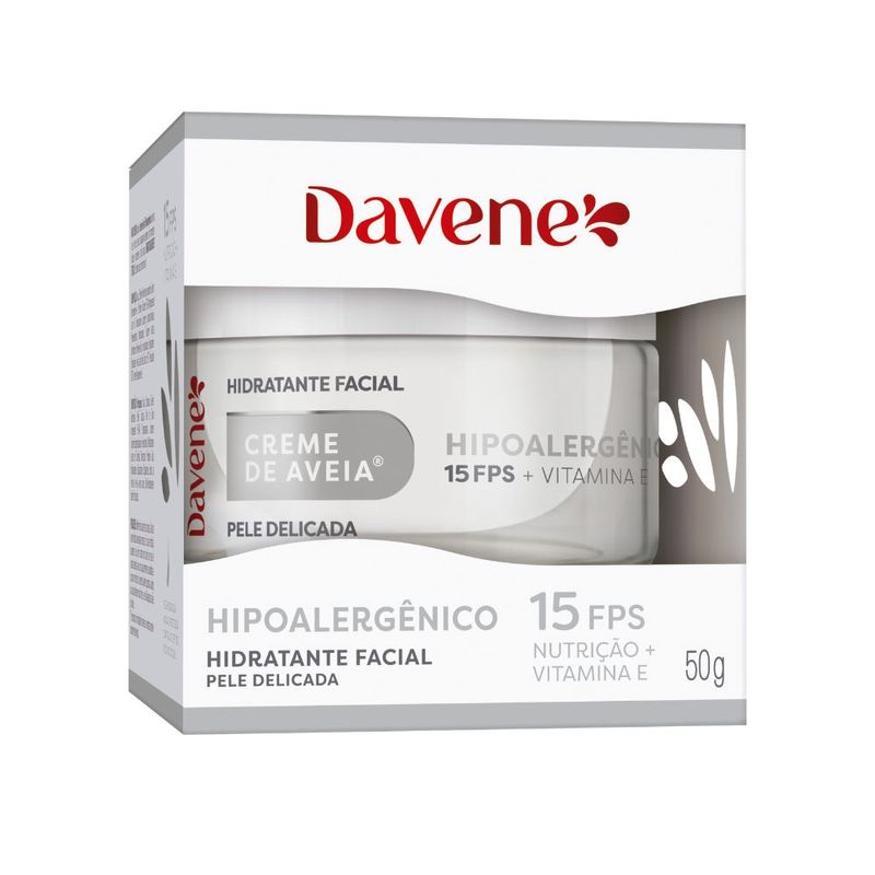 CREME FACIAL DE AVEIA DAVENE HIPOALERGÊNICO 50G