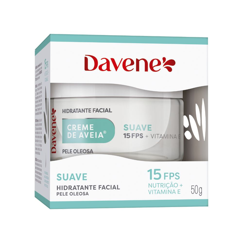 CREME HIDRATANTE DAVENE FACIAL AVEIA SUAVE FPS15 COM 50G