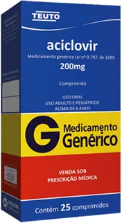 ACICLOVIR 200MG CX 25 COMP TEUTO