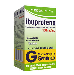 IBUPROFENO 100MG 20ML  MEDQ  - MORANGO -