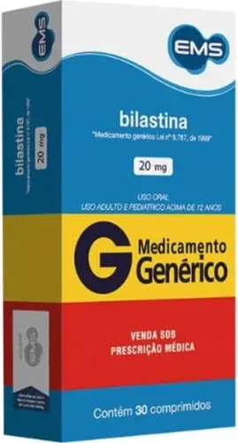 BILASTINA 20MG CX 30 COMP EMS