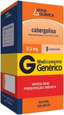 CABERGOLINA 0,5 MG CX 08 COMP NOVA QUIMICA