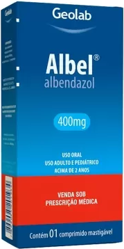 ALBENDAZOL 400MG CX 01 COMP  - ALBEL -  GEOLAB