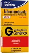 HIDROCLOROTIAZIDA 25MG CX 30 COMP NEO QUIMICA