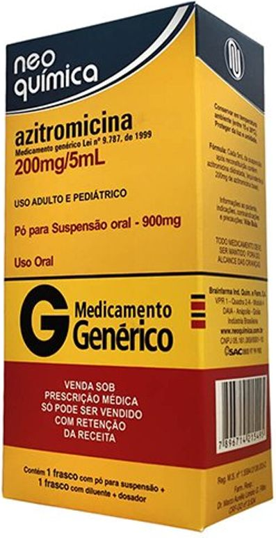 AZITROMICINA 900MG PO P ORAL 22,5ML+DIL 17ML NEO QUIMICA