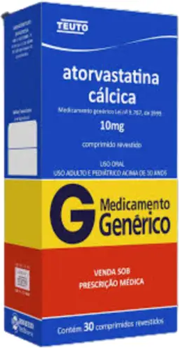ATORVASTATINA 10MG CX 30 COMP TEUTO