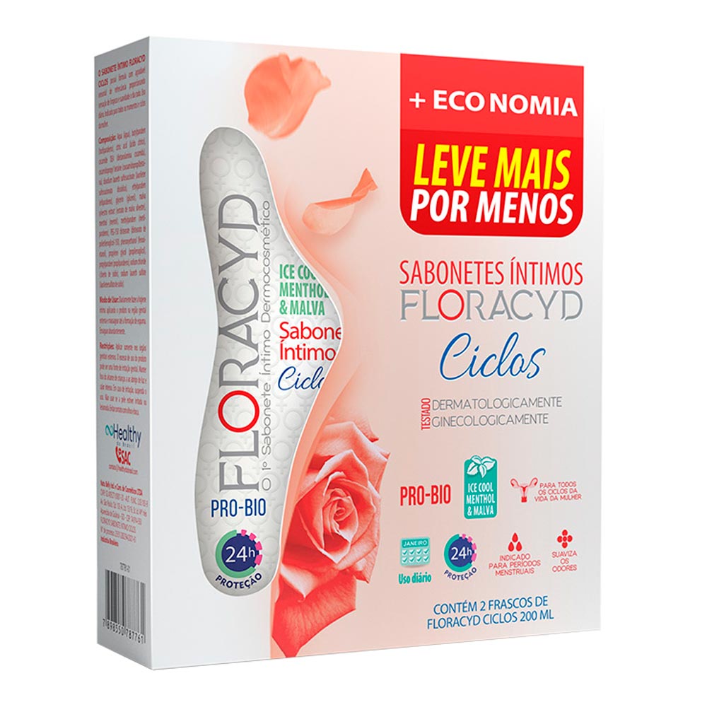 KIT FLORACYD SAB INTIM FEMME 200ML  - 2UN -