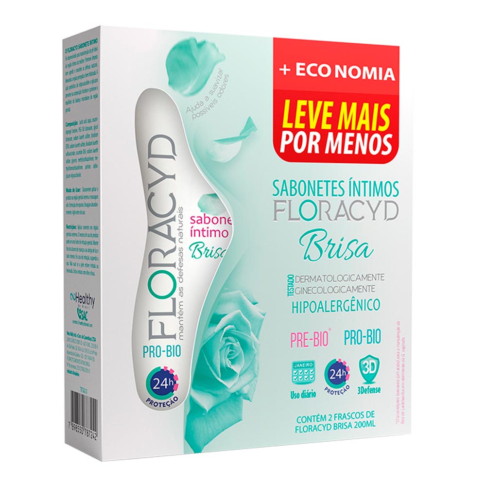 KIT FLORACYD SAB INTIM BRISA 200ML  - 2UN -