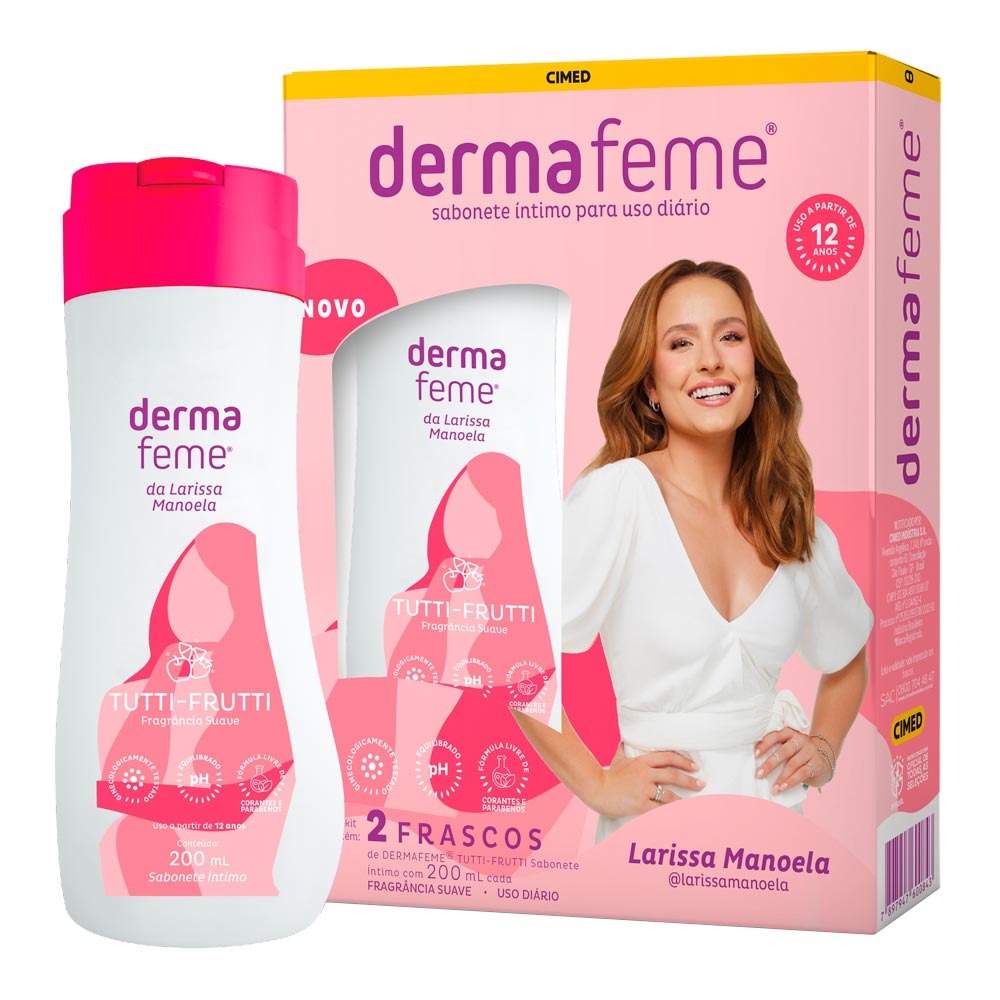 KIT DERMAFEME SAB INTIMO TEEN 2UN 200ML
