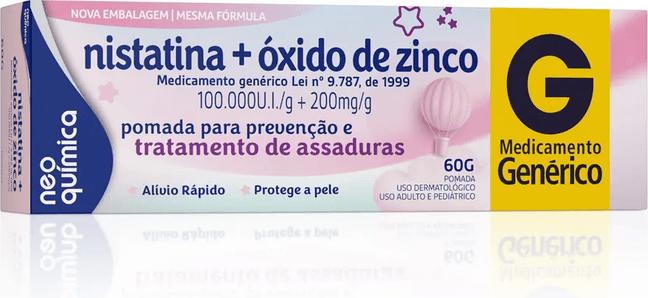 NISTATINA+OXIDO DE ZINCO POM 60G NEO QUIMICA