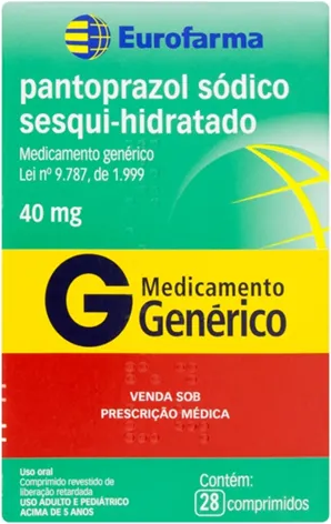 PANTOPRAZOL 40MG CX 28 COMP EUROFARMA