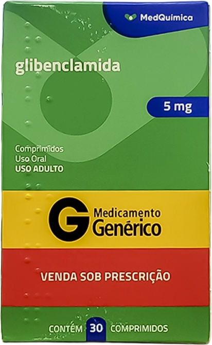 GLIBENCLAMIDA 5MG CX 30 COMP MEDQUIMICA