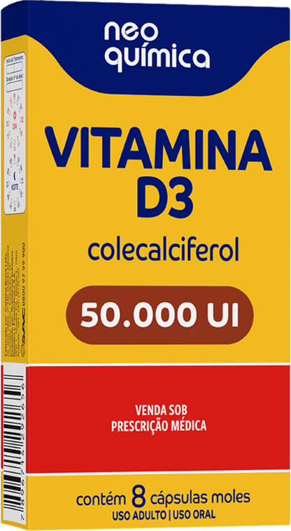 VITAMINA D3 50.000UI CX 08 CAPS MOLE NEO QUIMICA
