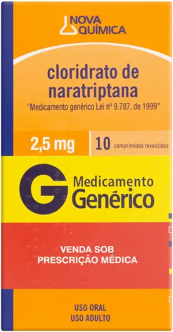 NARATRIPTANA 2,5MG CX 10 COMP NOVA QUIMICA