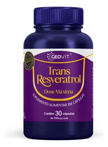 TRANS RESVERATROL DOSE MAXIMA 500MG C/ CX 30 COMPS A2F GEOVIT