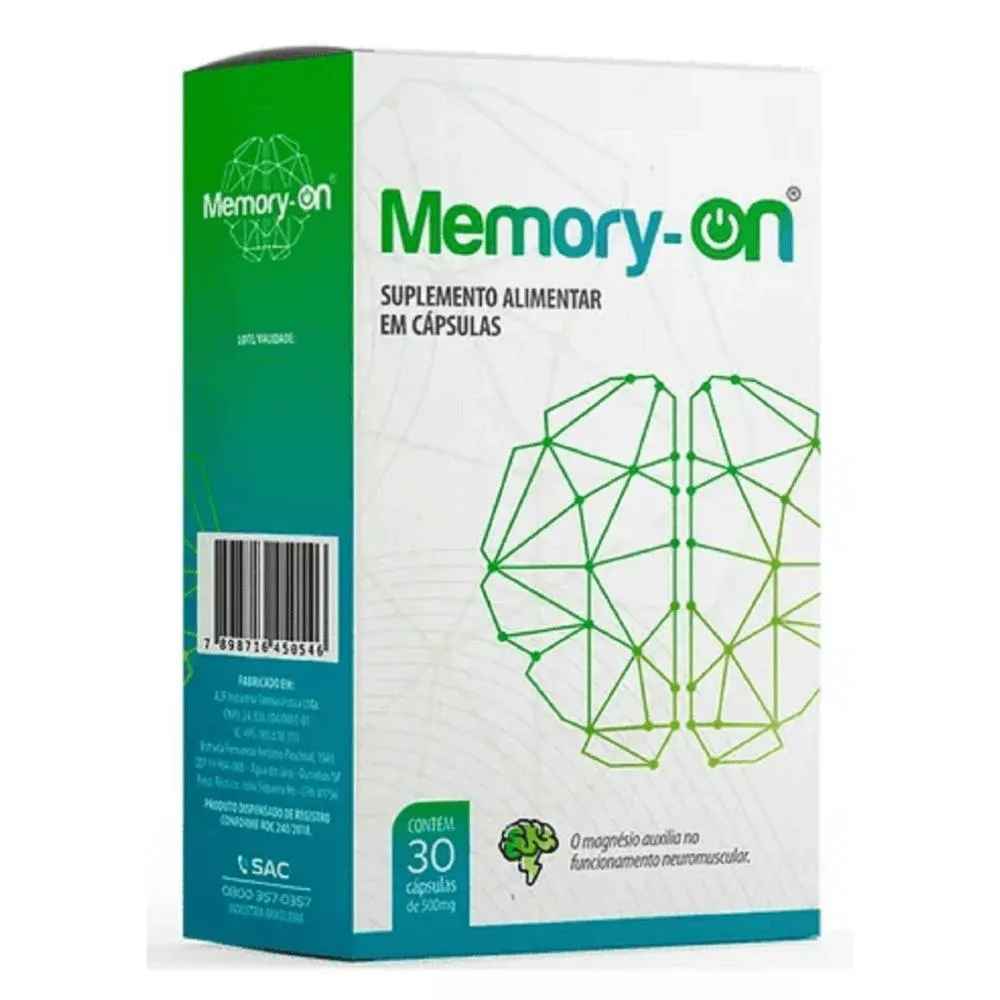 MEMORY ON 500MG BLISTER C/ CX 30 COMPS A2F