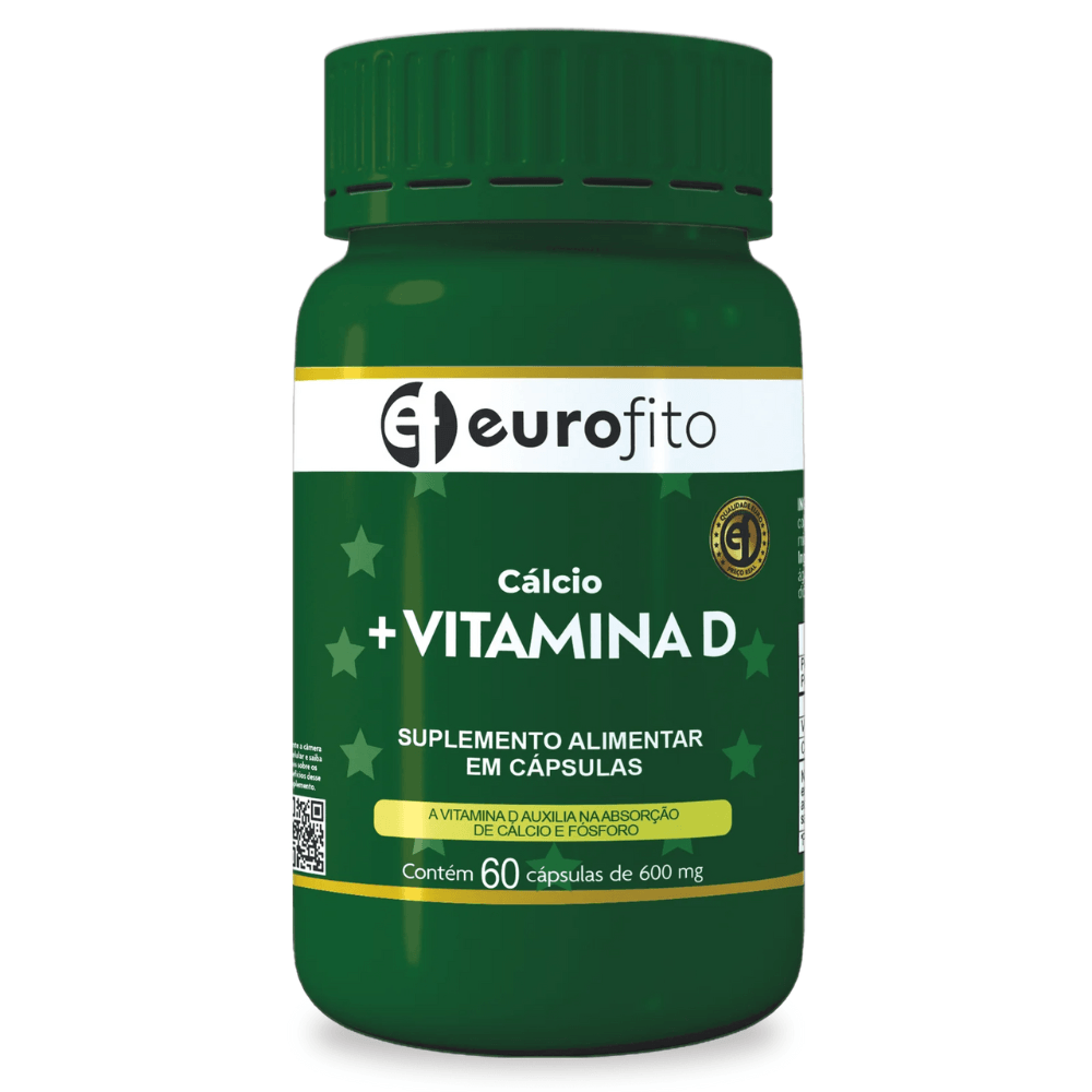 CALCIO + VITAMINA D 600MG C/ 60CPS A2F EUROFITO