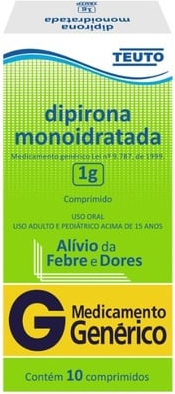 DIPIRONA 1G CX 10 COMP TEUTO