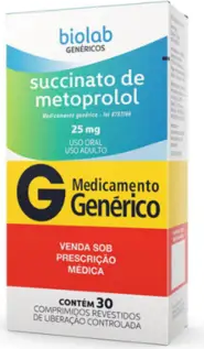 METOPROLOL 25MG CX 30 COMP BIOLAB