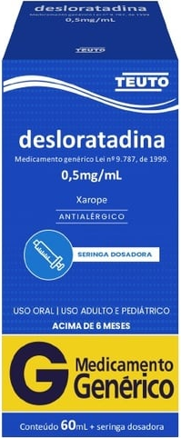 DESLORATADINA 0,5MG XPE 60ML TEUTO
