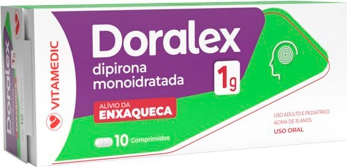 DIPIRONA 1G CX 10 COMP  - DORALEX -  VITAMEDIC