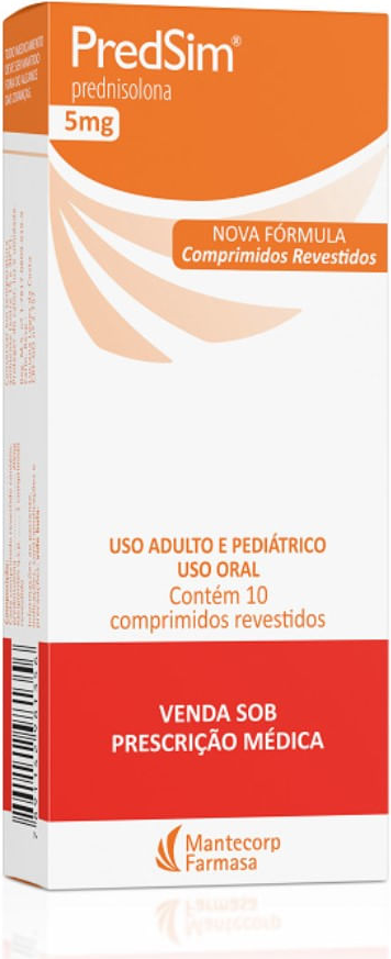 PREDSIM 5MG CX 10 COMP MANTECORP/FARMASA