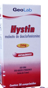 HYSTIN 2MG CX 20 COMP GEOLAB
