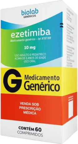 EZETIMIBA  10MG CX 60 COMP BIOLAB