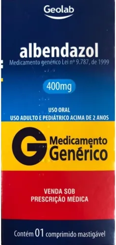ALBENDAZOL 400MG CX 01 COMP GEOLAB