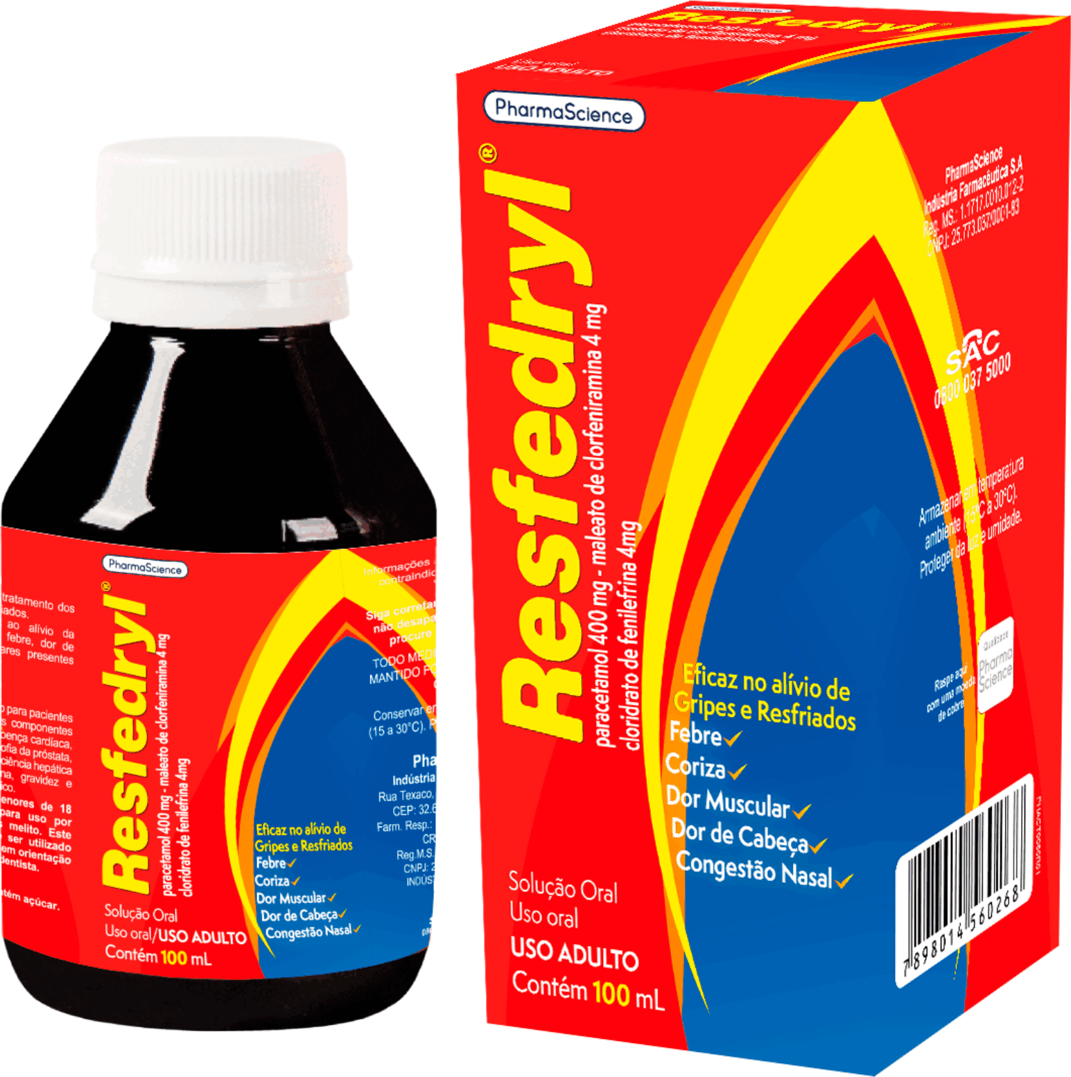 RESFEDRYL 100 ML PHARMASCIENCE