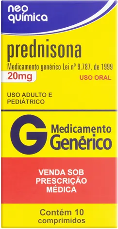 PREDNISOLONA 20MG CX 10 COMP NEO QUIMICA