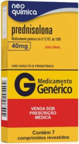 PREDNISOLONA 40MG CX 7 COMP NEO QUIMICA