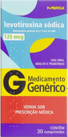 LEVOTIROXINA SODICA 125MCG CX 30 COMP MERCK