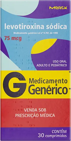 LEVOTIROXINA SODICA 75MCG CX 30 COMP MERCK