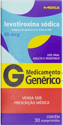 LEVOTIROXINA SODICA 88MCG CX 30 COMP MERCK