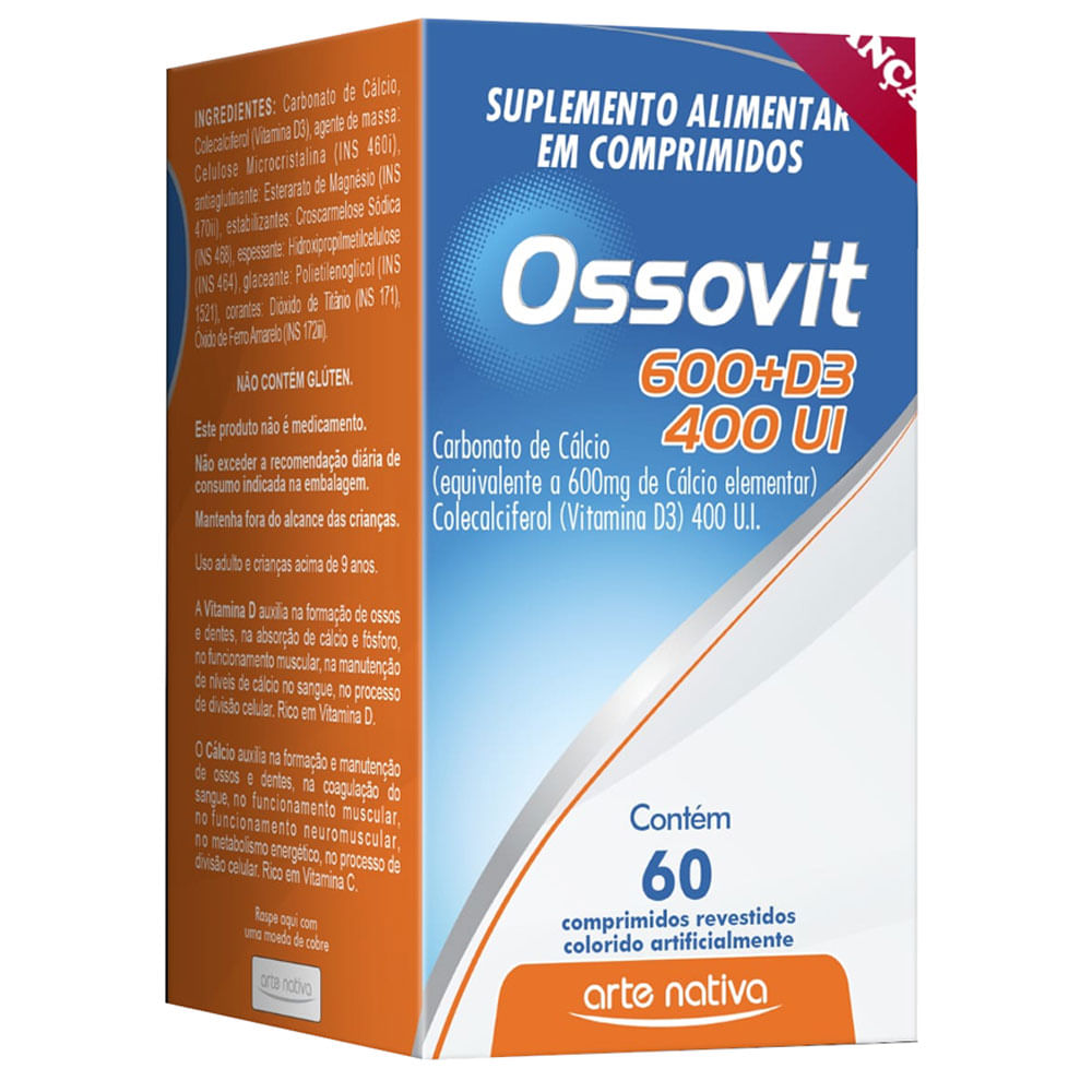 OSSOVIT 600+D3 400UI 60 COMP