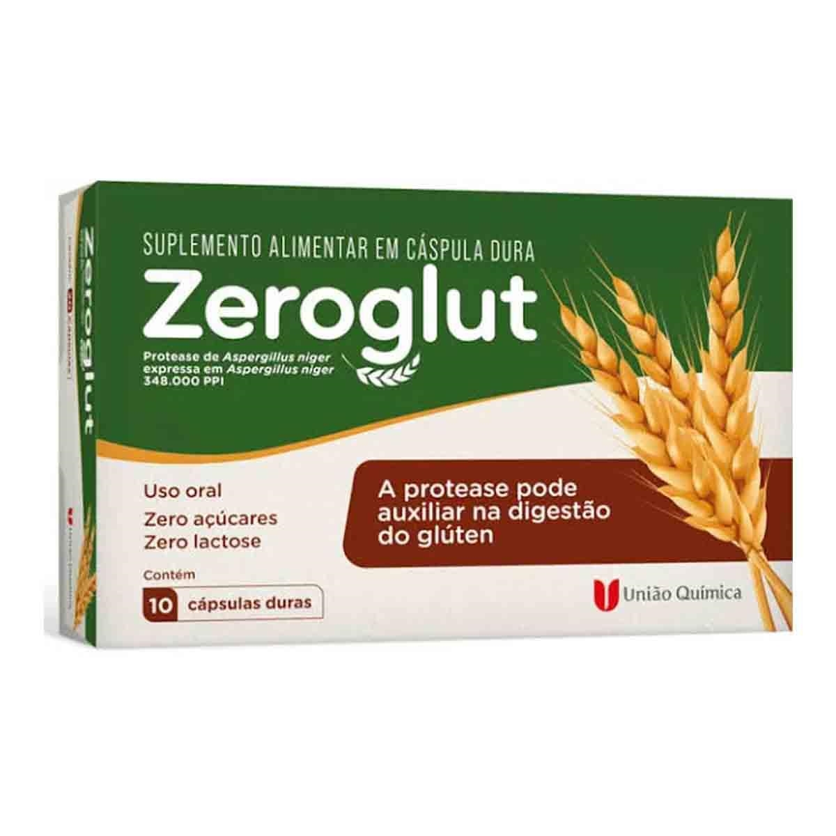 ZEROGLUT 348000PPI CX 10 CAPS UNIAO QUIMICA