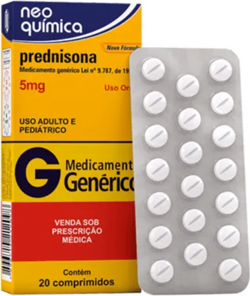 PREDNISOLONA 5MG CX 20 COMP NEO QUIMICA