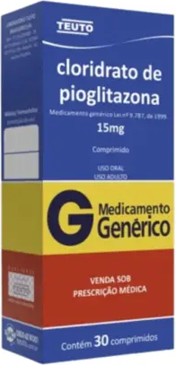 PIOGLITAZONA 30MG CX 15 COMP TEUTO