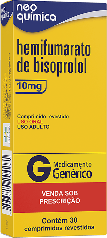 BISOPROLOL 10MG CX 30 COMP NEO QUIMICA