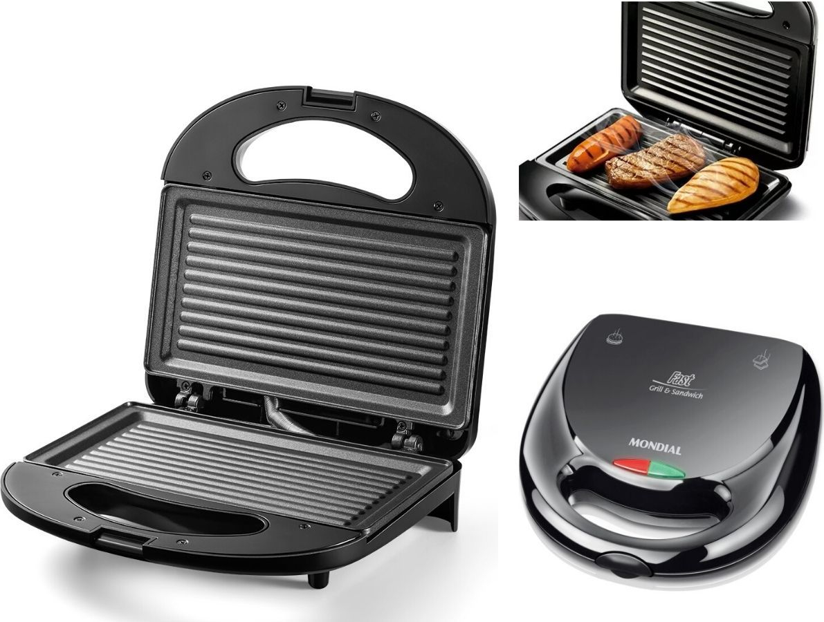 BRINDES GRILL E SANDUICHEIRA FAST 220V