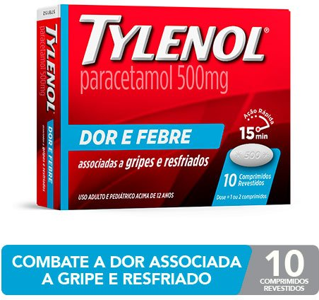 TYLENOL 500MG CX 10 COMP JOHNSON & JOHNSON