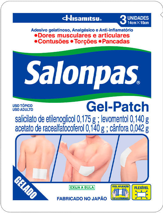 SALONPAS GELPATCH 3 ADESIVOS HISAMITSU