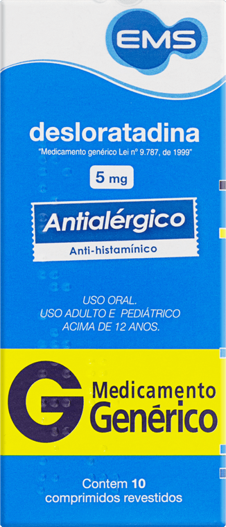 DESLORATADINA 5MG CX 10 COMP EMS