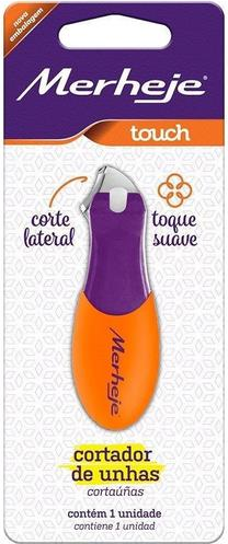 CORTADOR DE UNHAS MERHEJE TOUCH VIOLETA/ LARANJA