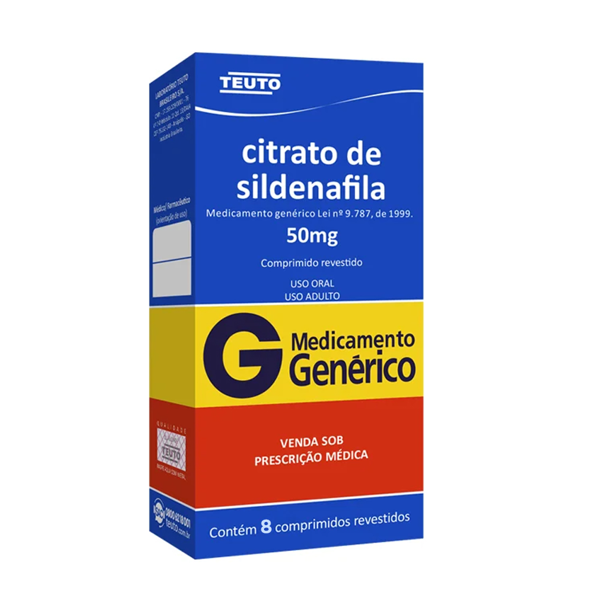 SILDENAFILA 50MG CX 08 COMP TEUTO