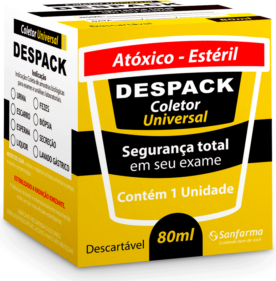 COLETOR UNIVERSAL ESTERIL 80ML DESPACK