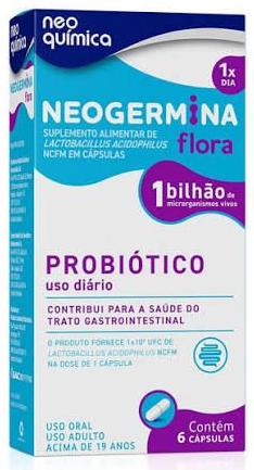 NEOGERMINA FLORA CX 6 CAPS NEO QUIMICA