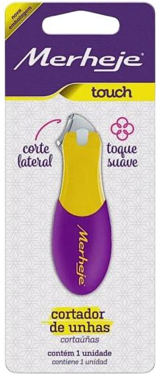 CORTADOR DE UNHAS AMARELO E VIOLETA TOUCH MERHEJE